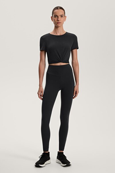 Oysho Modal karışımlı düğümlü kısa kollu tişört