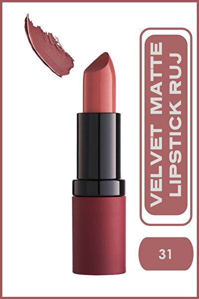 Golden Rose Velvet Matte Lipstick No: 31 - Yoğun Pigmentli Kadifemsi Mat Ruj