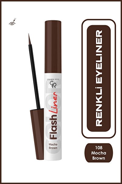 Golden Rose Flash Liner Colered Eyeliner No:108 Mocha Brown - Renkli Eyeliner...