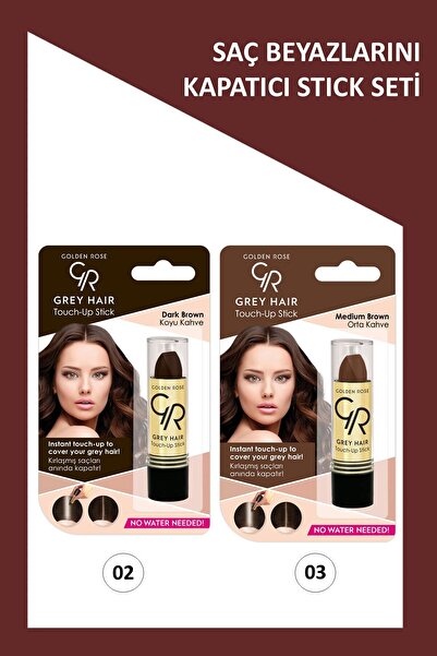 Golden Rose Grey Hair No:02-03 Saç Beyazlarını Kapatıcı Stick