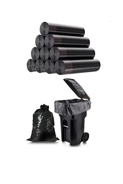 my medom Çöp Torbası Jumbo Boy 10’lu 5 Rulo Ultra Kalın 80x110cm Çöp Taşıma Taşınma Nakliye Poşeti