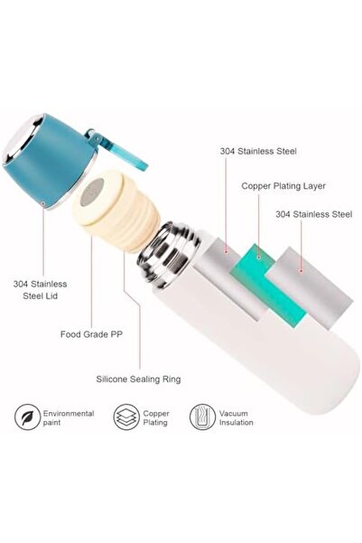 Twisoo Stainless Steel Vacuum Thermal Flask Bottle Double Wall Insulated Bottle Leak Proof for Tea C