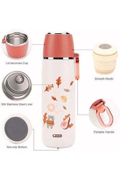 Twisoo Stainless Steel Vacuum Thermal Flask Bottle Double Wall Insulated Bottle Leak Proof for Tea C