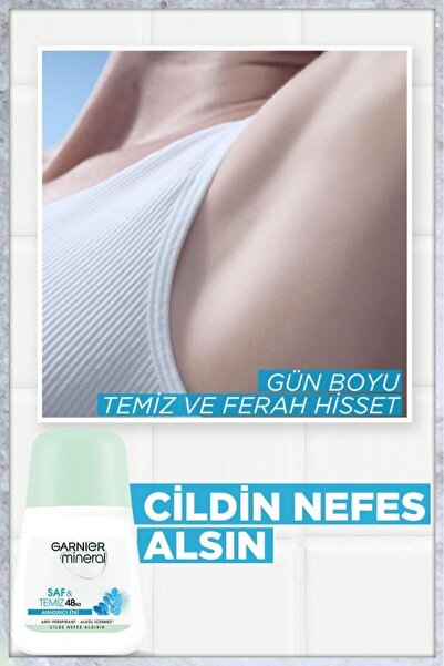 Garnier Mineral Saf Ve Temiz Kadın Roll-on Deodorant