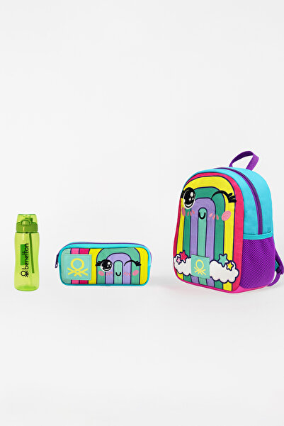 United Colors of Benetton Set de trei geanți pentru grădiniță cu model de cur...