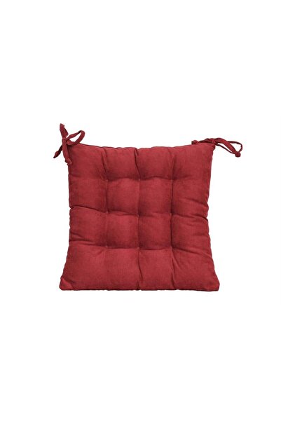 GOCCIA HOME Kadife Dokulu Sandalye Minderi Bordo