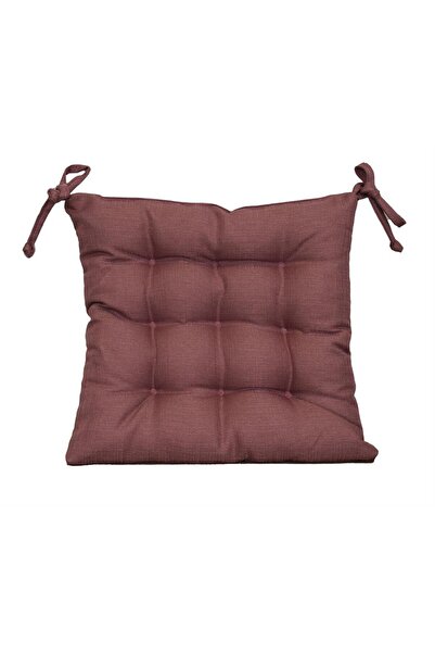 GOCCIA HOME Keten Görünümlü Sandalye Minderi Gül Kurusu