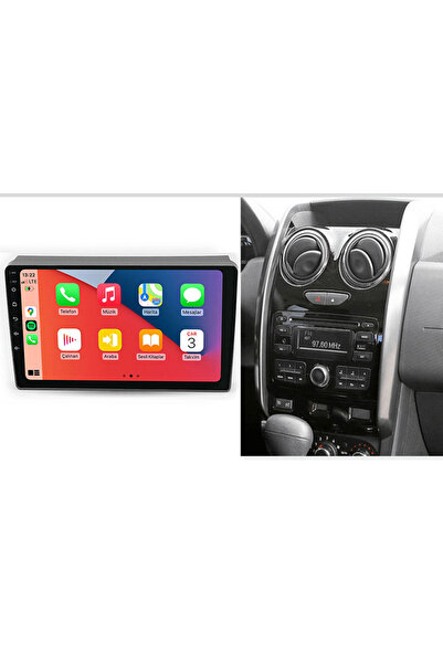 EXVOL DACİA DUSTER 2014-2017 ANDROİD MULTİMEDYA 2GB RAM/32GB CARPLAY 9İNC IPS EKRAN PARK KAMERASI HEDİYE