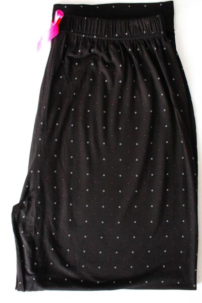 Made By me Large Size Pajama Bottom Modal Fabric Modern Quality Aesthetic Polka Dot Black King Size Black