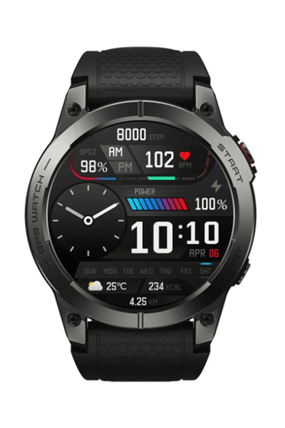 Zeblaze Stratos 3 - Abyss Black 1.43" Amoled, 100 Spor Modu, Gps Destekli Akıllı Saat