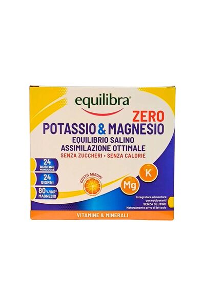 Equilibra Potassium & Magnesium, For Electrolyte Balance, Sugar & Calorie Free, 24 Sachets,