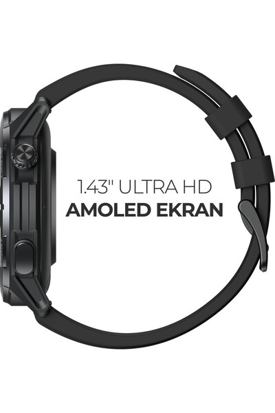 Zeblaze Stratos 3 Ultra Siyah Akıllı Saat-en Iyi Açık Hava Gps Akıllı Saati-ultra Uzun Pil Ömrü