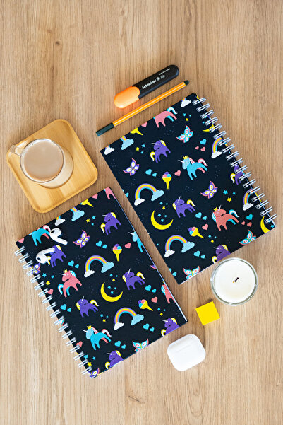 Be Online Unicorn Baskılı Sert Kapak Çizgili Okul Defteri 17x24 cm 160 Sayfa ...