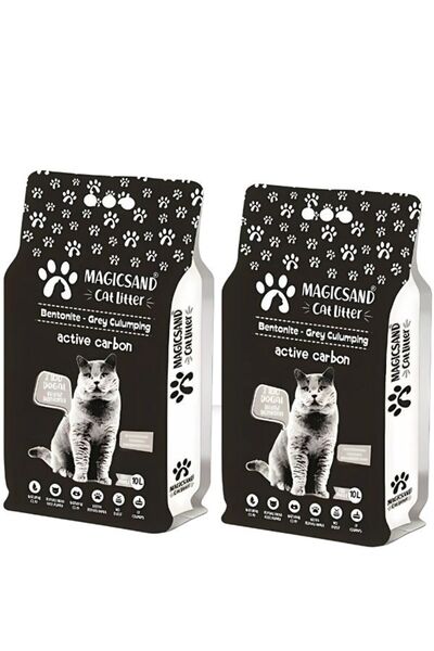 magicsand Aktif Karbon Kedi Kumu 10lt X 2 Adet
