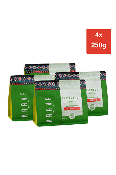 Kaave Roastery Guatemala Peaks Çekirdek Kahve 250 gr x 4 Paket