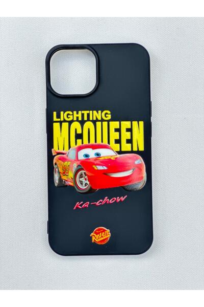 Vip Case iPhone 12 Uyumlu MCQUEEN Desenli İçi Kadife Kamera Çıkıntılı LSR KIL...