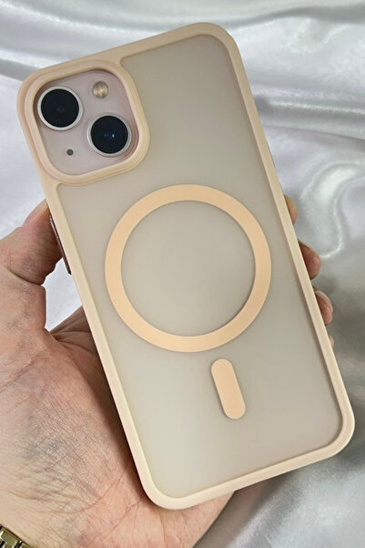 Vip Case İphone 14 Plus Ve 15 Plus Uyumlu - Kamera Çıkıntılı Buzlu Sararmaz Kablosuz Magsafe Özellikli Vio