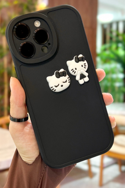 Vip Case iPhone 15 Pro Max Uyumlu Ayıcık Desenli Sevimli 3 Boyutlu Tatlı Şiri...