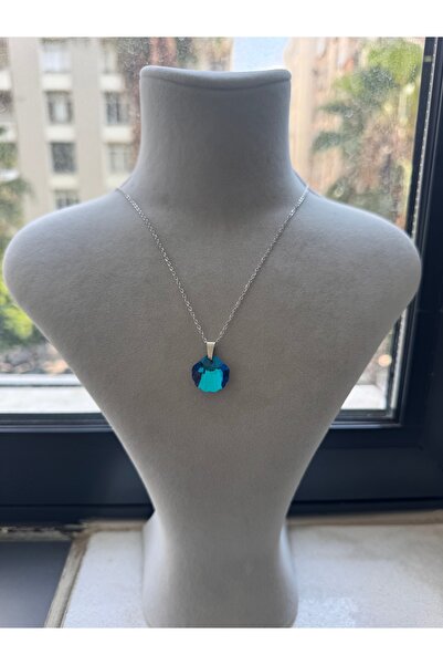 shop MAVİ İSTİRİDYE KOLYE KARARMAZ ÇELİK KOLYE KADIN