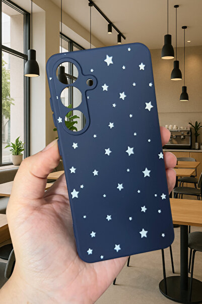 Vip Case Samsung Galaxy M34 - MİNİMAL YILDIZ DESENLİ Silikon Darbe Emici Klas...