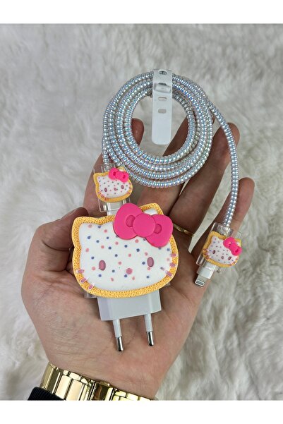 Vip Case İphone 18w/20w Uyumlu Şarj Başlık Kablo Koruyucu Örme Set İphone 11 ve Üstü Tüm Modeller İçin