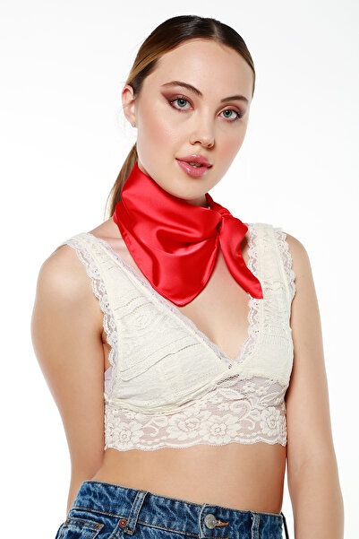 Axesoire 13731 Red Satin Bandana Scarf