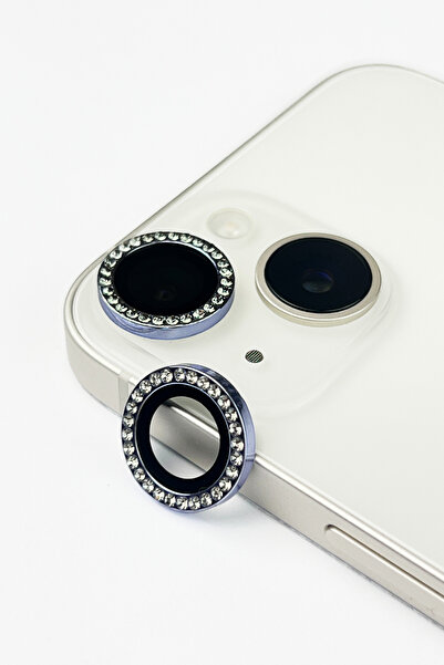 Vip Case 15 Ve 15 Plus Uyumlu Pırlanta Taşlı Premium Kamera Lens Koruyucu