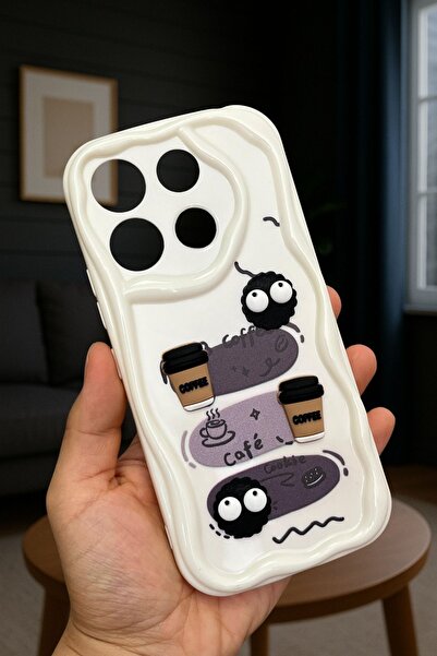 Vip Case Poco X6 Pro 5G - Kahve Kurabiye Desenli 3 Boyutlu Şirin Parlak Tasar...