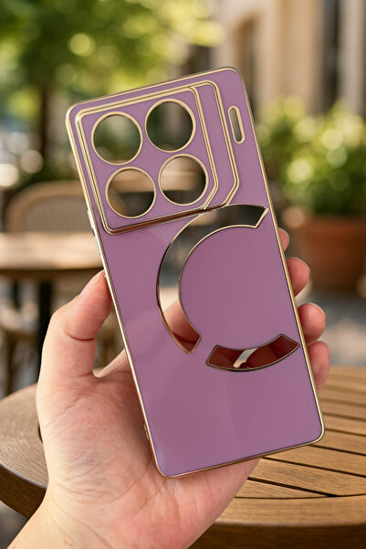 Vip Case iNfinix GT 20 Pro Kir Tutmaz Gold Detaylı Parlak Silikon Bark Kılıf