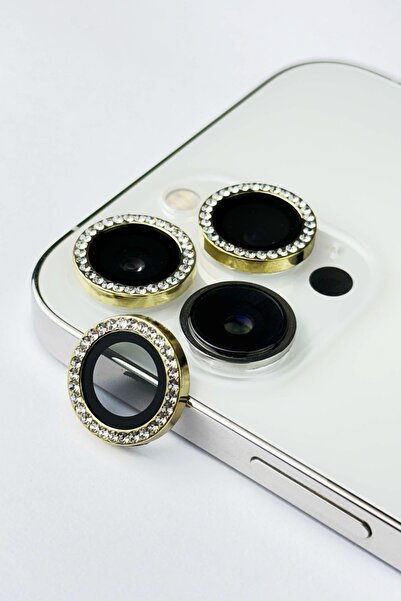 Vip Case Iphone 14 Pro Ve 14 Pro Max Uyumlu Pırlanta Taşlı Premium Kamera Len...