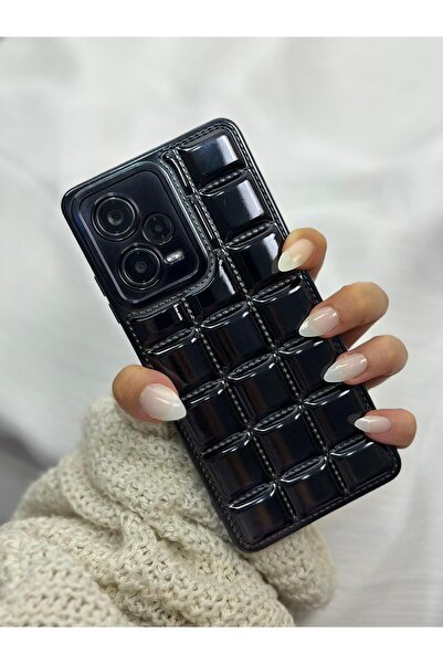 Vip Case Redmi Note 12 Pro 5g (Overseas) Compatible Stitch Detailed Puff Embossed Shiny Vivid Case