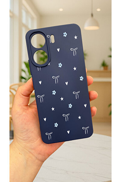 Vip Case Redmi 13c-mini bow pattern launch camera protected soft silicone rubber case 277