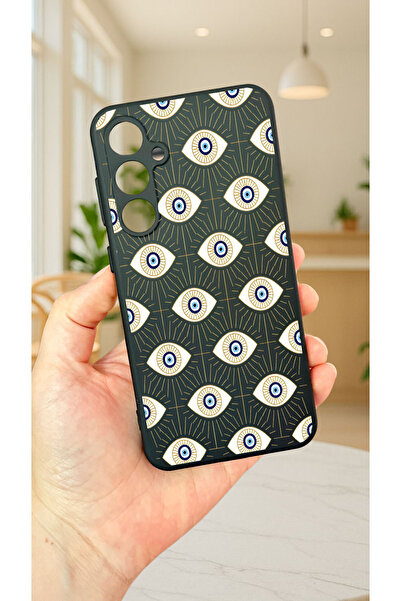 Vip Case Samsung Galaxy A35 -EVIL EYE DESENLİ Silikon Darbe Emici Klasik Koru...