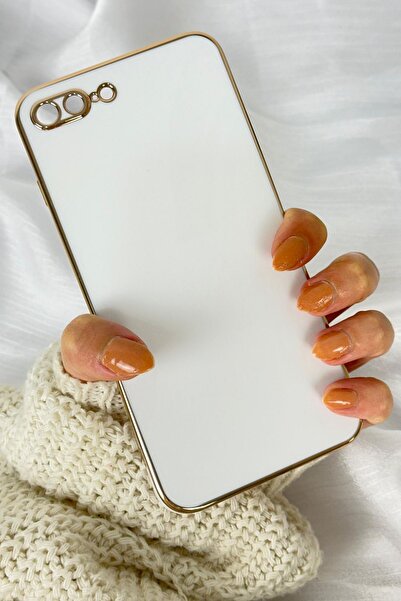 Vip Case Soft Bark Case with Shiny Edge Gold Detail, Compatible with iPhone 7 Plus and 8 Plus