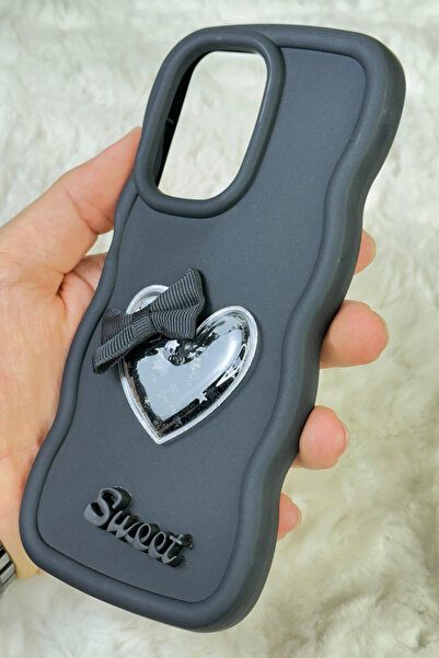 Vip Case Tecno Spark 10 Pro Colorful Heart Ribbon Detailed Glittery Wavy Sweety Case