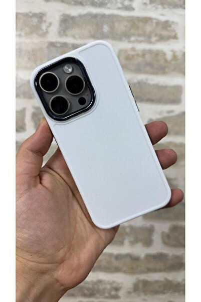 Vip Case Apple iPhone 15 Pro Max Uyumlu Kılıf Parlak Metal Çerçeveli Pastel Renkli Silikon Ruby Kapak