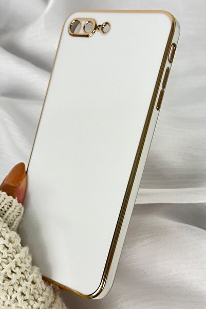 Vip Case Soft Bark Case with Shiny Edge Gold Detail, Compatible with iPhone 7 Plus and 8 Plus