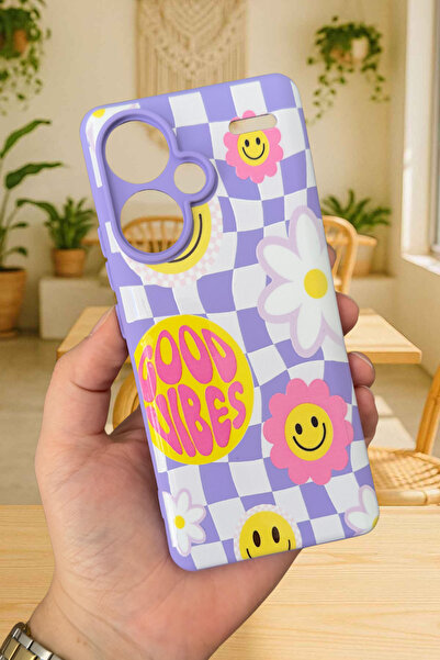 Vip Case Xiaomi Redmi Note 13 Pro Plus - GOOD VİBES Silikon Darbe Emici Klasi...