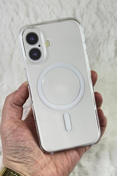 Vip Case Apple iPhone 16 Kamera Çıkıntılı Sert SARARMAZ Şeffaf Magsafe Kablos...