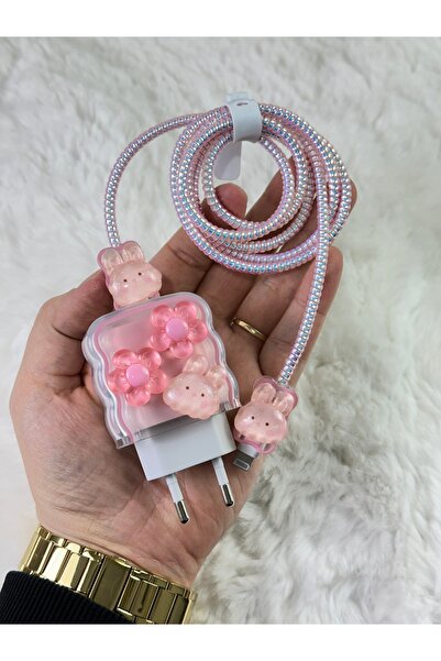 Vip Case İphone 18w/20w Uyumlu Şarj Başlık Kablo Koruyucu Örme Set İphone 11 ...