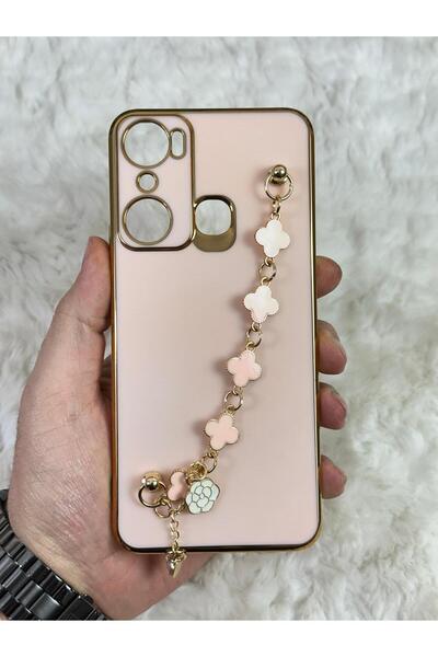 Vip Case Infi̇ni̇x Hot 20İ - Dirt-Repellent, Wipeable, Shiny Camera-Protected Silicone Handset with Hand Grip