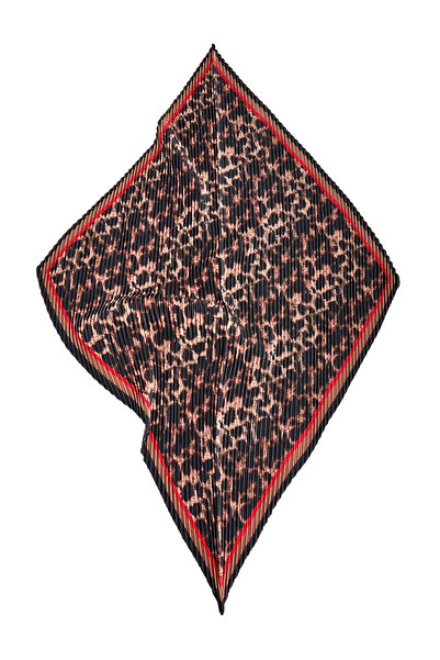 Axesoire Leopard Patterned Pleated Bandana / Scarf 13485-1