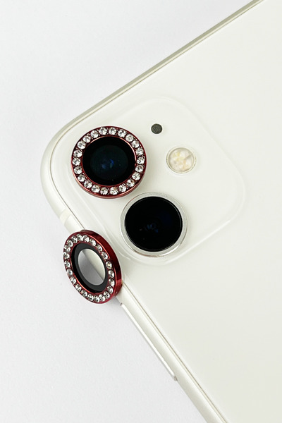 Vip Case Iphone 11/12/12 Mini Compatible Premium Camera Lens Protector with Diamond Stone