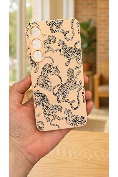 Vip Case Samsung Galaxy A55 -LEOPAR DESENLİ Silikon Darbe Emici Klasik Korumalı Rubber Kılıf