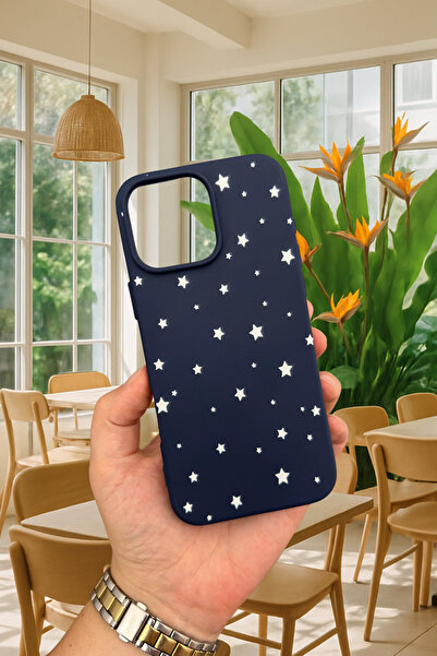 Vip Case حافظة مطاطية كلاسيكية من السيليكون مقاومة للصدمات بنمط نجمة صغيرة متوافقة مع آيفون 14 بلس/15 بلس