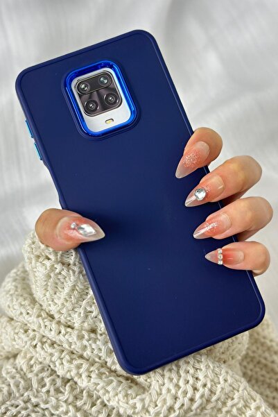 Vip Case Xiaomi Redmi Note 9 Pro-9S Uyumlu Kılıf Parlak Metal Çerçeveli Pastel Renkli Silikon Ruby Kapak