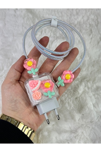 Vip Case İphone 18w/20w Uyumlu Şarj Başlık Kablo Koruyucu Örme Set İphone 11 ...