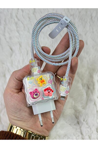 Vip Case İphone 18w/20w Uyumlu Şarj Başlık Kablo Koruyucu Örme Set İphone 11 ...