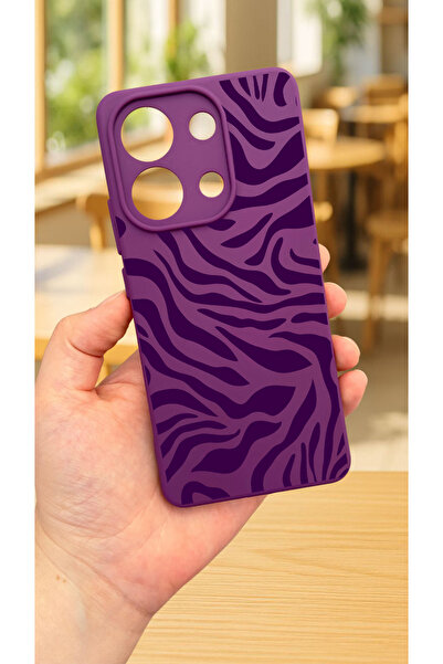 Vip Case Xiaomi Redmi Note 13 4G Uyumlu ZEBRA DESENLİ Silikon Darbe Emici Klasik Korumalı Rubber Kılıf
