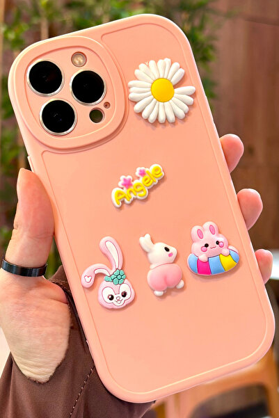 Vip Case iPhone 14 Pro Max Ayıcık Desenli Sevimli 3 Boyutlu Tatlı Şirin Kamer...